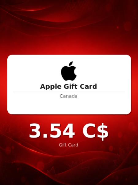 Подарочная карта Apple на 5 долларов для Канады