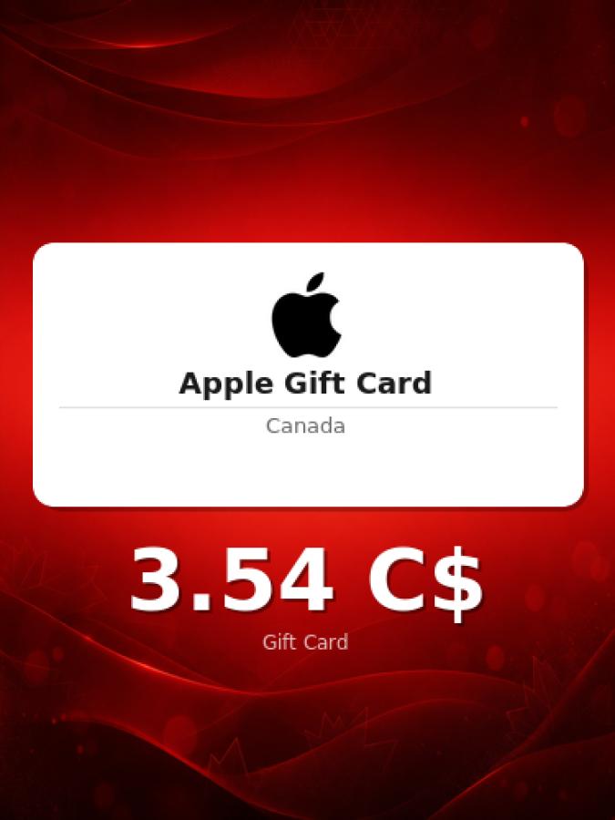 Купить подарочную карту Apple на 5 долларов для Канады