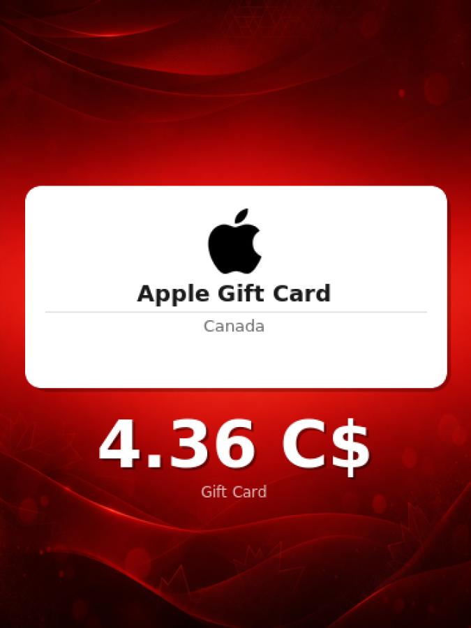 Купить подарочную карту Apple на 6 долларов для Канады