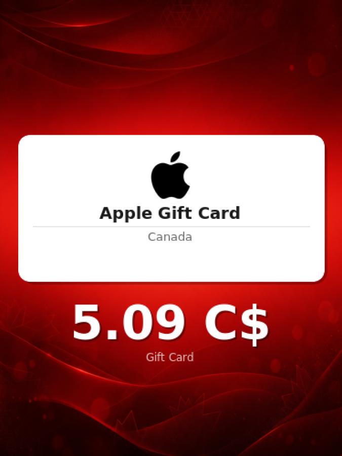 Купить подарочную карту Apple на 7 долларов для Канады