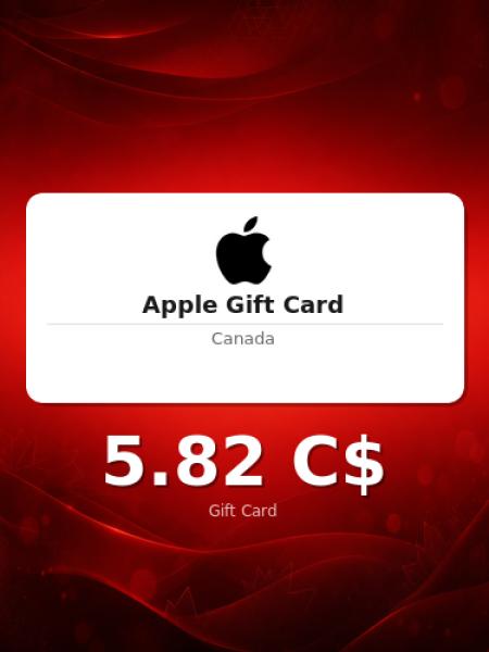 Подарочная карта Apple на 8 долларов для Канады