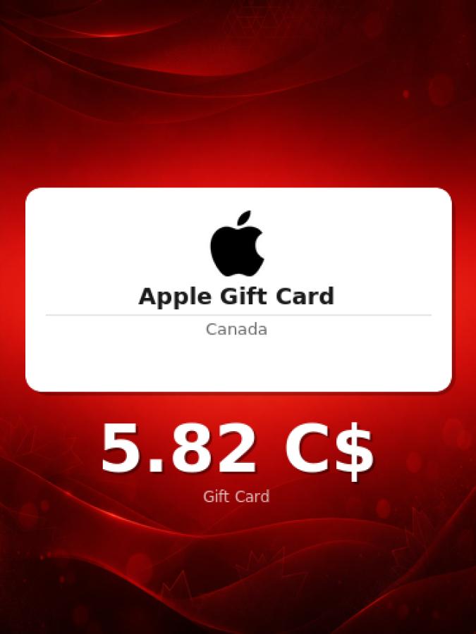 Купить подарочную карту Apple на 8 долларов для Канады