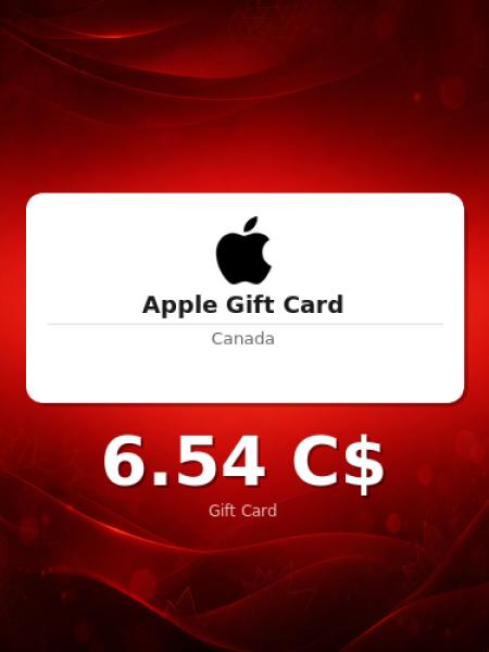 Подарочная карта Apple на 9 долларов для Канады