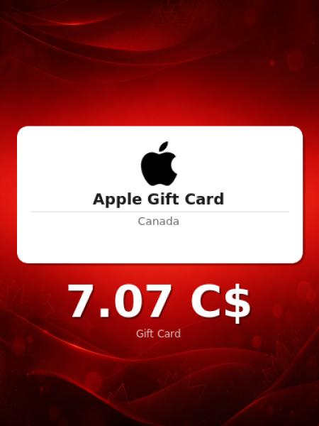 Подарочная карта Apple на 10 долларов для Канады