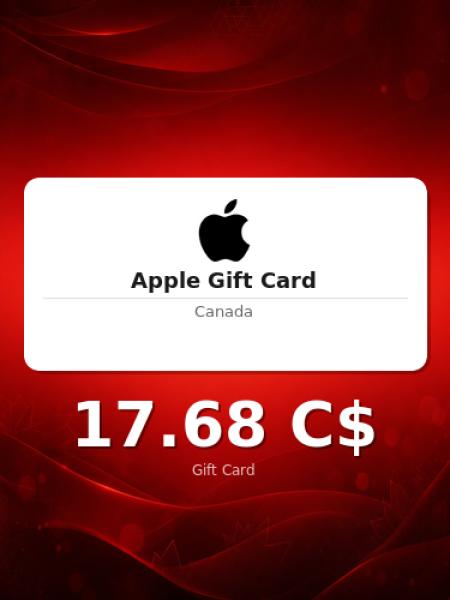 Подарочная карта Apple на 25 долларов для Канады