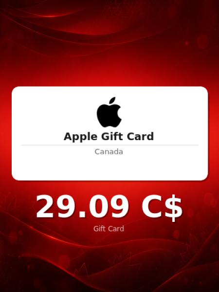 Подарочная карта Apple на 40 долларов для Канады
