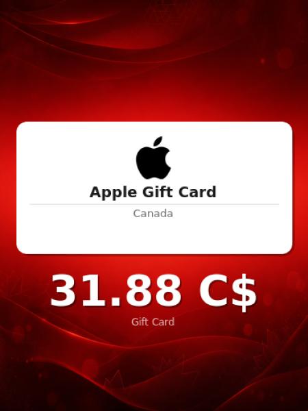 Подарочная карта Apple на 45 долларов для Канады