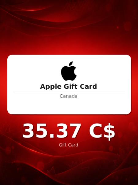 Подарочная карта Apple на 50 долларов для Канады