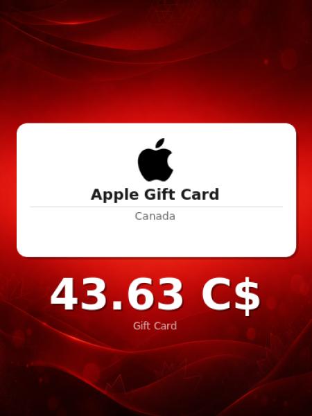 Подарочная карта Apple на 60 долларов для Канады