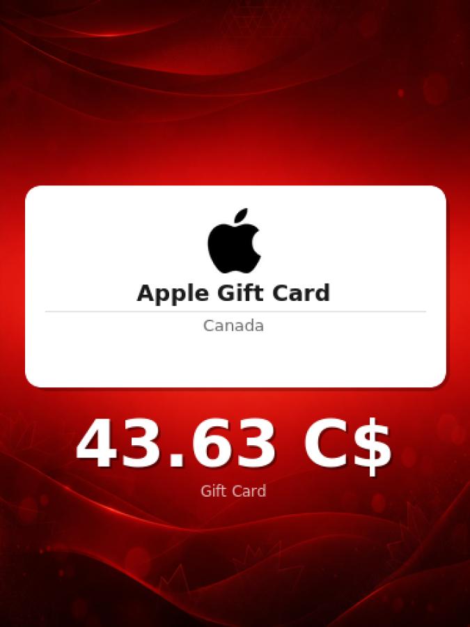 Купить подарочную карту Apple на 60 долларов для Канады