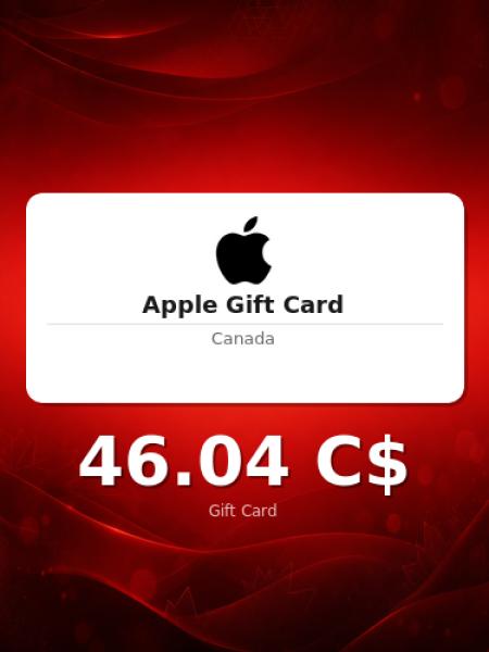 Подарочная карта Apple на 65 долларов для Канады