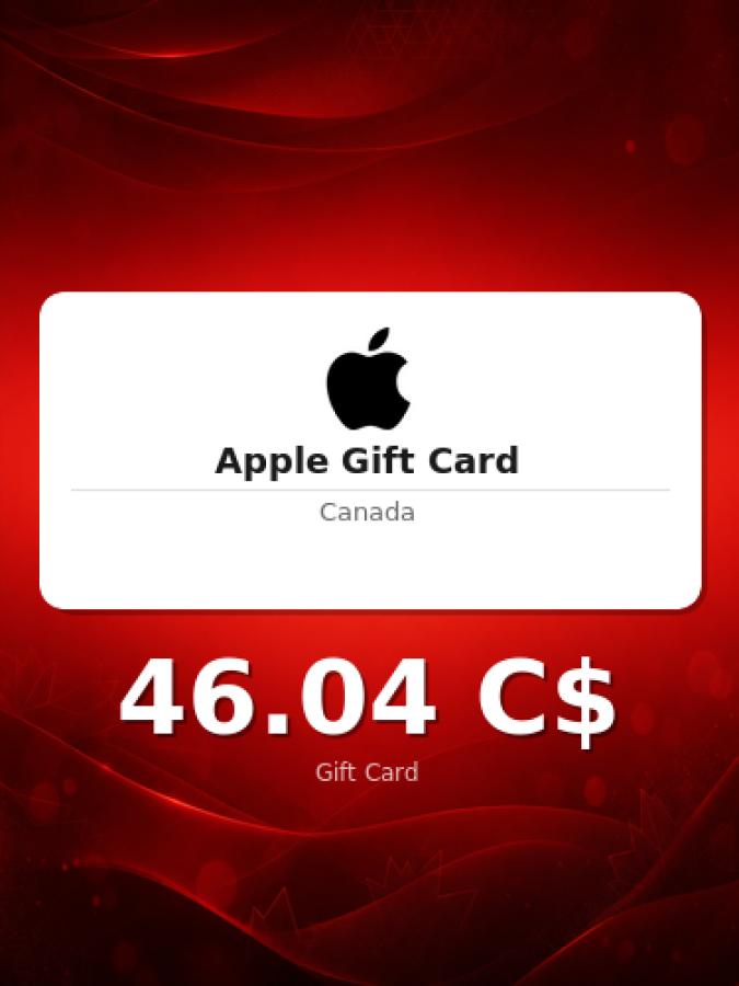 Купить подарочную карту Apple на 65 долларов для Канады