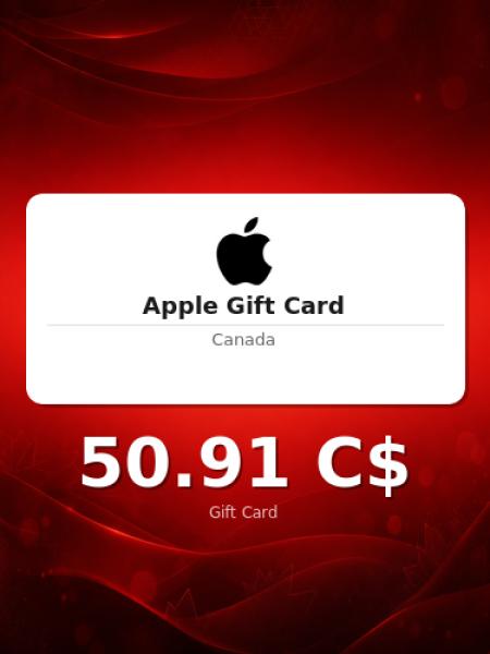 Подарочная карта Apple на 70 долларов для Канады
