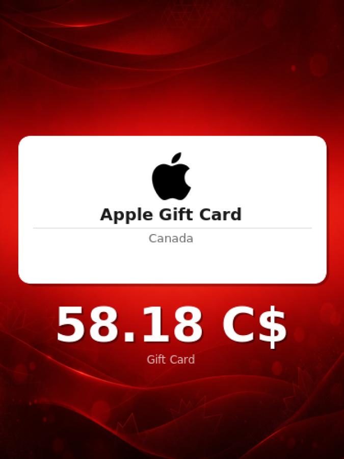Купить подарочную карту Apple на 80 долларов для Канады