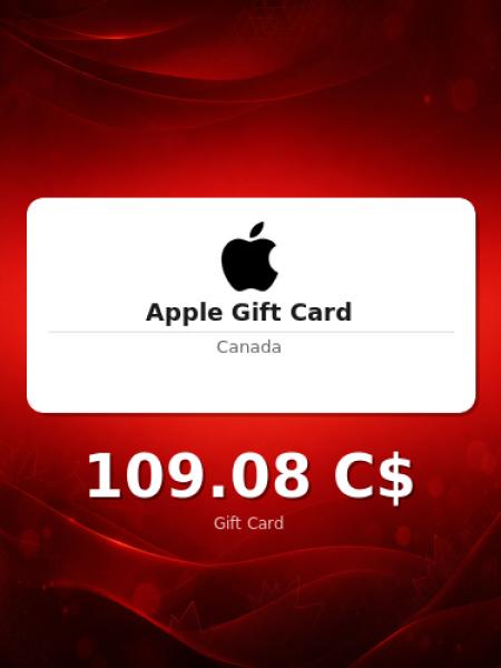 Подарочная карта Apple на 150 долларов для Канады