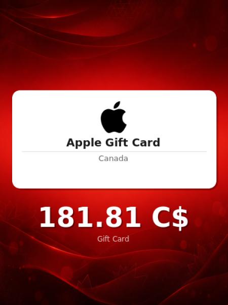 Подарочная карта Apple на 250 долларов для Канады