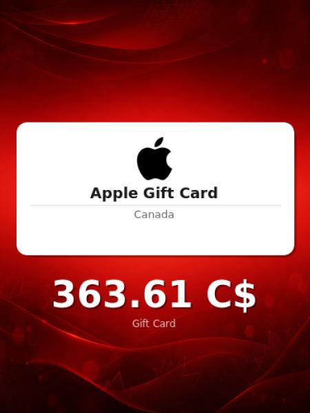 Подарочная карта Apple на 500 долларов для Канады