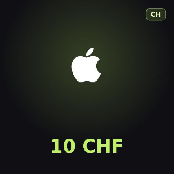 Подарочная карта Apple на 10 франков для Швейцарии