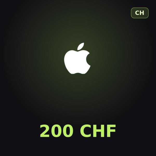 Подарочная карта Apple на 200 франков для Швейцарии