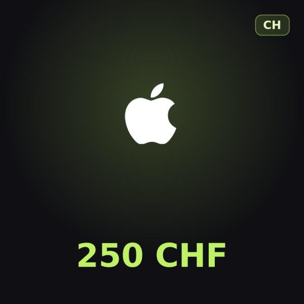 Подарочная карта Apple на 250 франков для Швейцарии