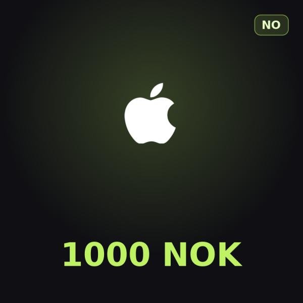 Подарочная карта Apple на 1 000 крон для Норвегии