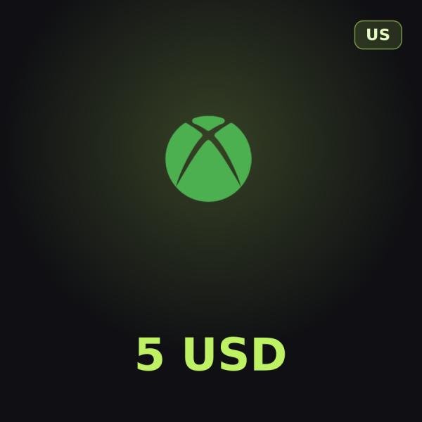Купить подарочную карту Xbox 5 $ — быстрое и удобное пополнение аккаунта в регионе США.