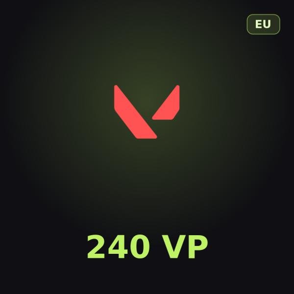Подарочная карта Valorant 240 VP (Европа)