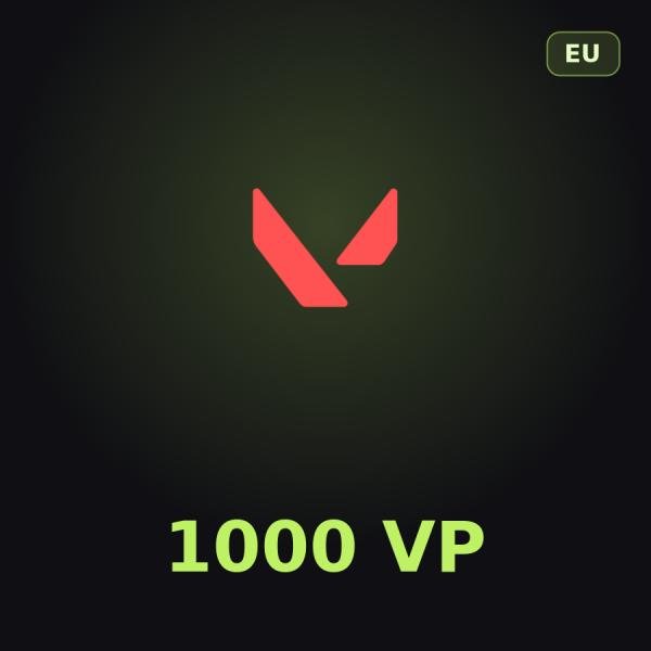 Подарочная карта Valorant 1000 VP (Европа)