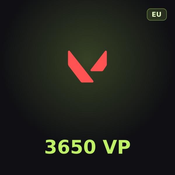 Подарочная карта Valorant 3650 VP (Европа)