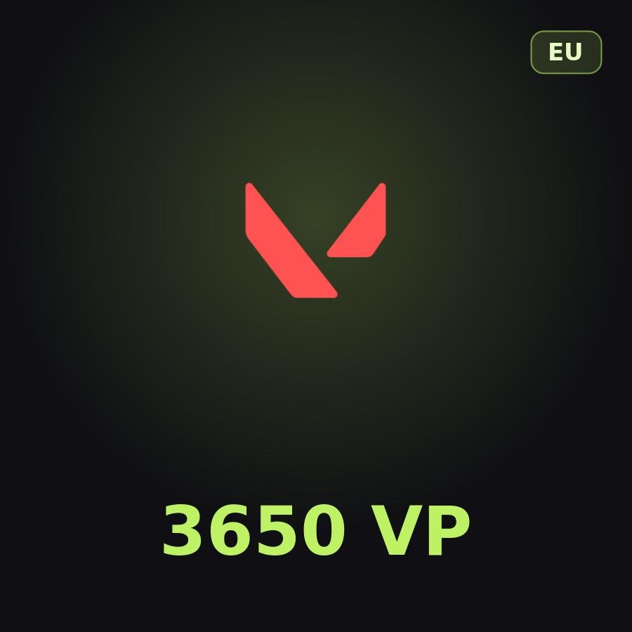 Подарочная карта Valorant 3650 VP (Европа)
