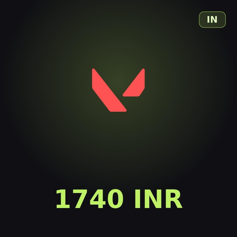 Подарочная карта Valorant 1740 INR (Индия)