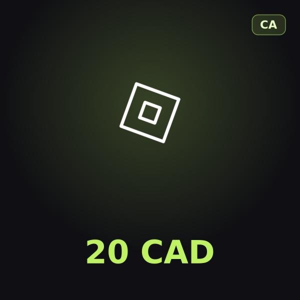 Подарочная карта Roblox 20 CAD (Канада)