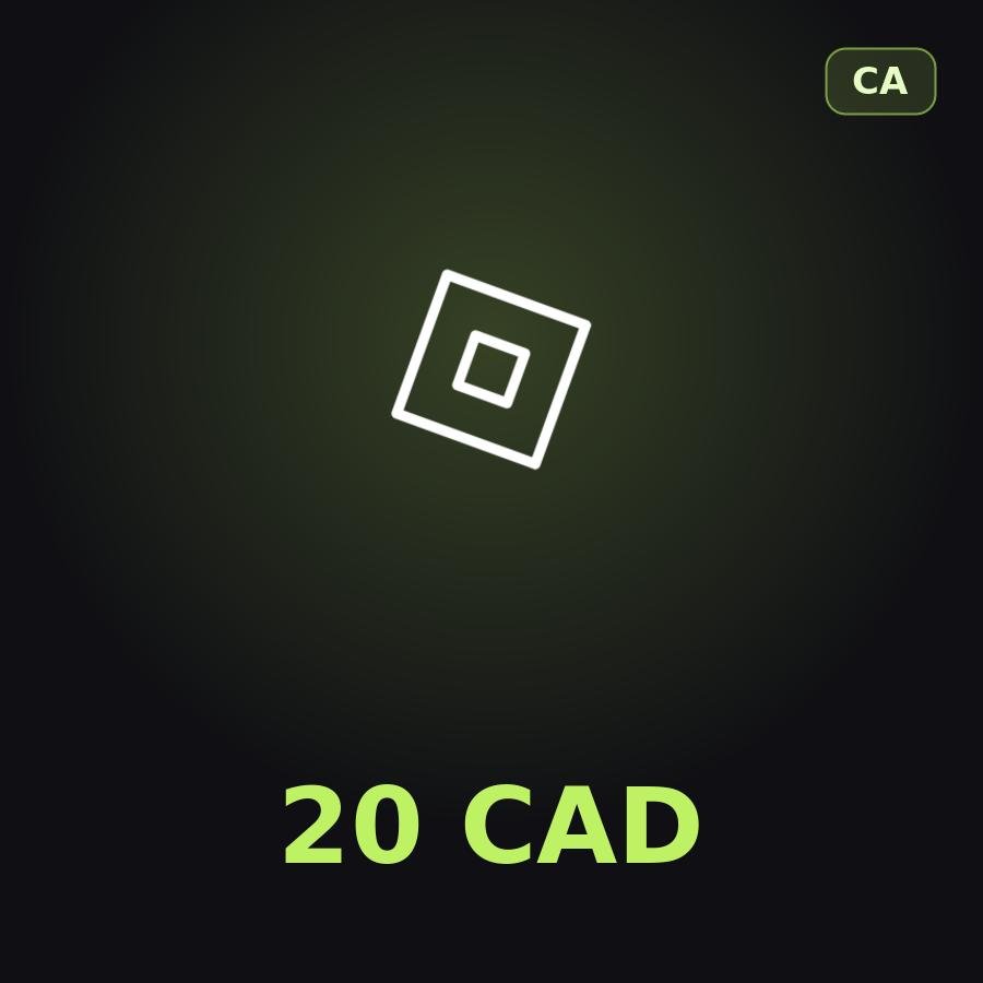 Подарочная карта Roblox 20 CAD (Канада)