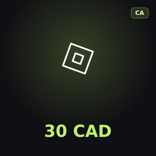Подарочная карта Roblox 30 CAD (Канада)