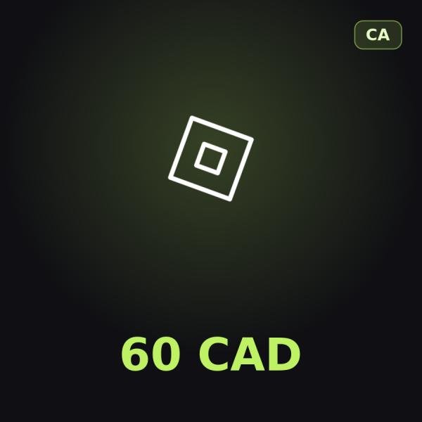 Подарочная карта Roblox 60 CAD (Канада)