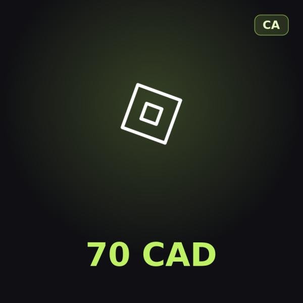 Подарочная карта Roblox 70 CAD (Канада)