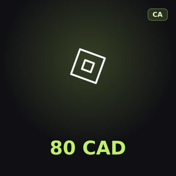 Подарочная карта Roblox 80 CAD (Канада)