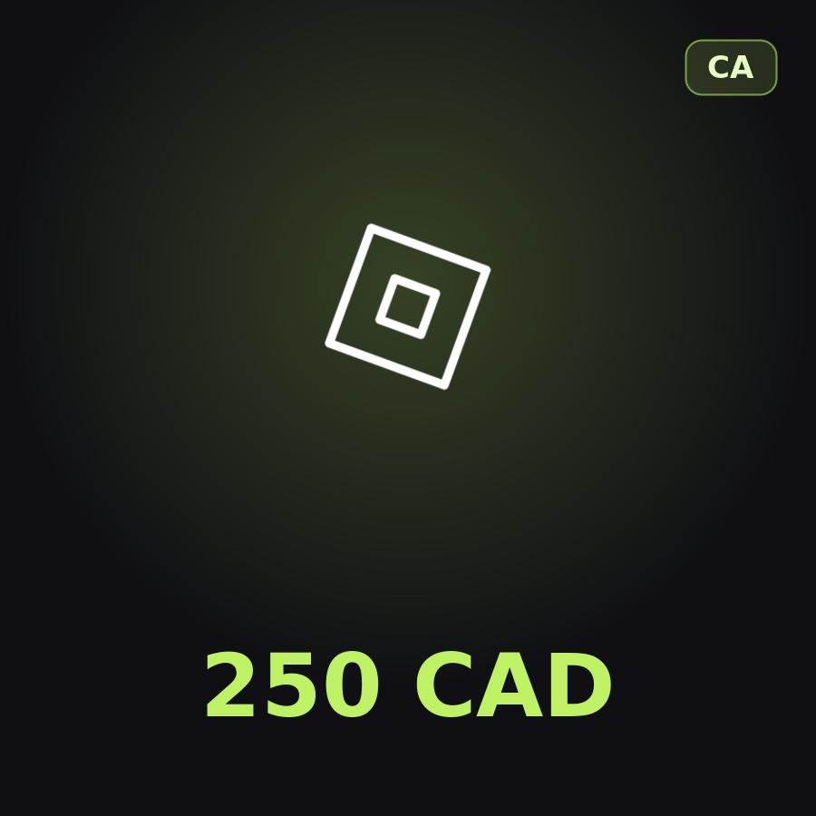 Подарочная карта Roblox 250 CAD (Канада)