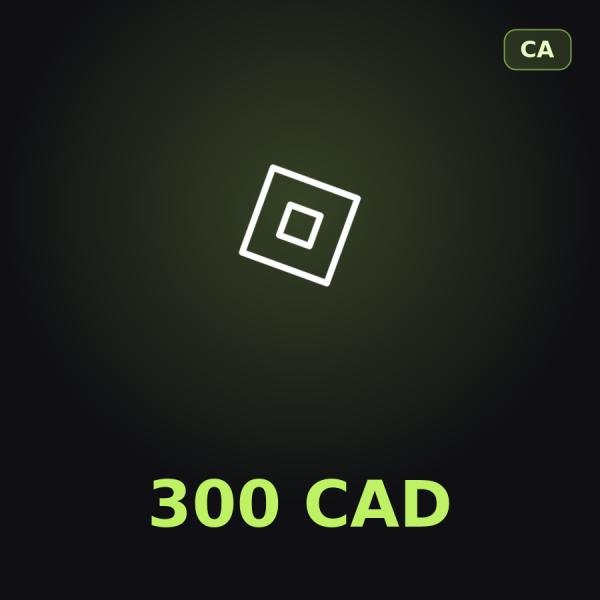 Подарочная карта Roblox 300 CAD (Канада)