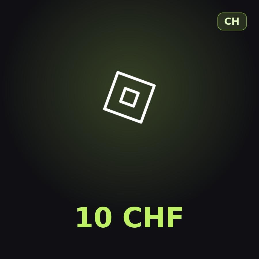 Подарочная карта Roblox 10 CHF (Швейцария)