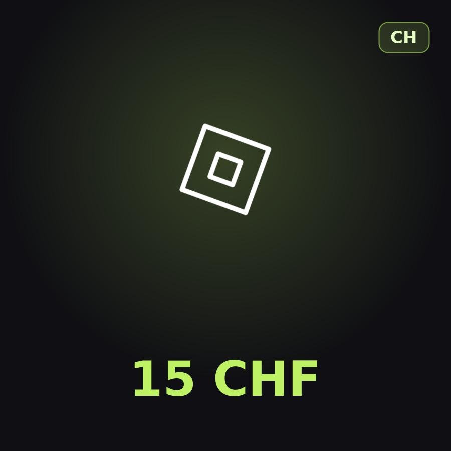 Подарочная карта Roblox 15 CHF (Швейцария)