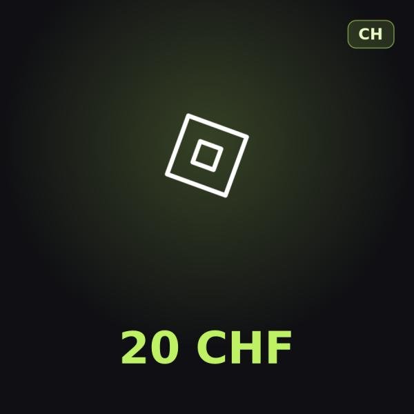Подарочная карта Roblox 20 CHF (Швейцария)
