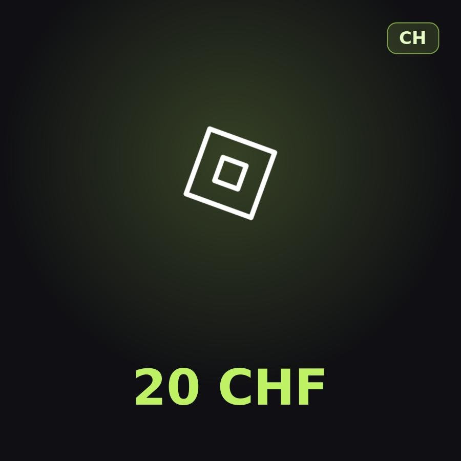 Подарочная карта Roblox 20 CHF (Швейцария)