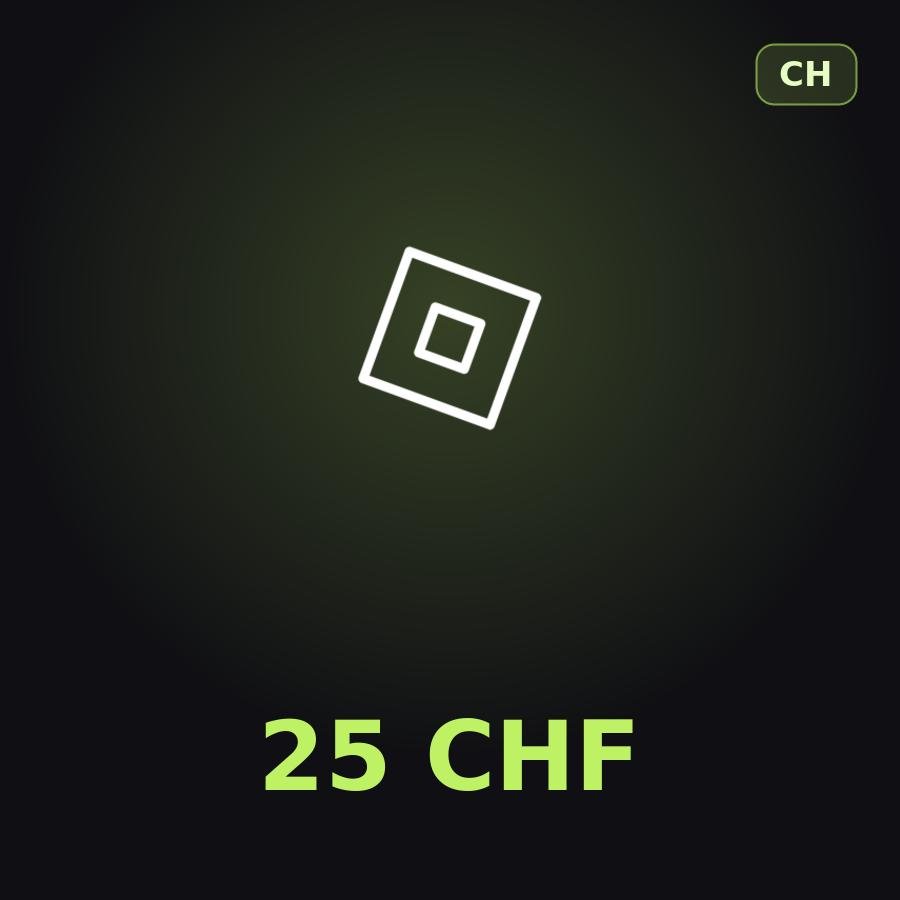 Подарочная карта Roblox 25 CHF (Швейцария)