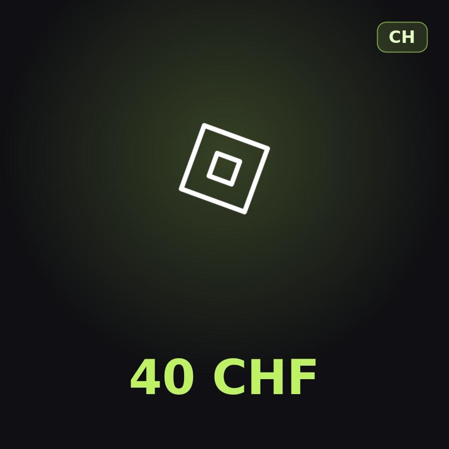 Подарочная карта Roblox 40 CHF (Швейцария)
