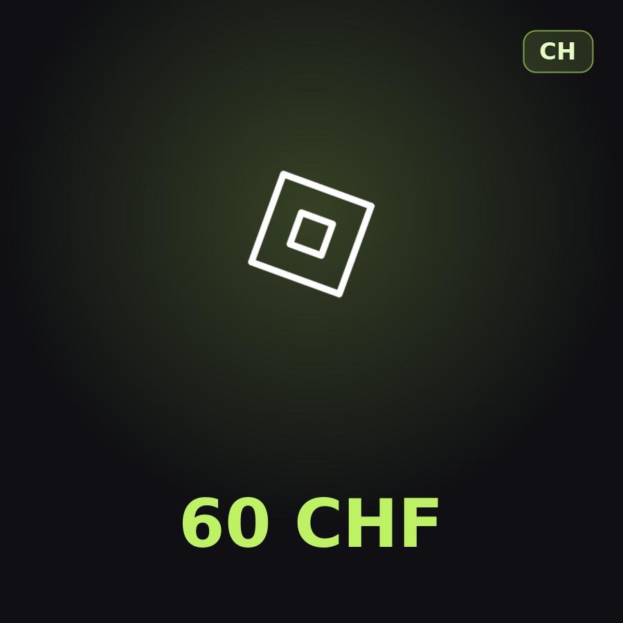 Подарочная карта Roblox 60 CHF (Швейцария)