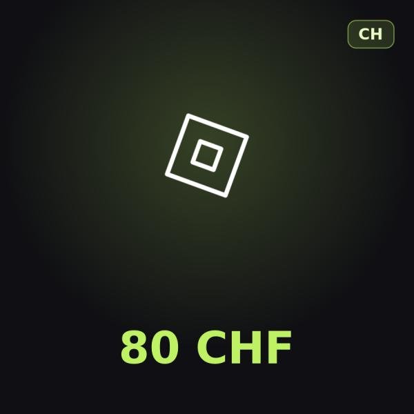 Подарочная карта Roblox 80 CHF (Швейцария)
