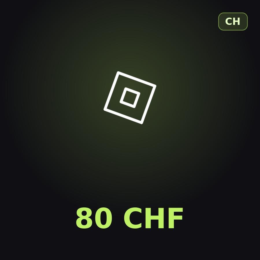 Подарочная карта Roblox 80 CHF (Швейцария)