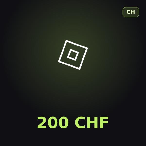 Подарочная карта Roblox 200 CHF (Швейцария)