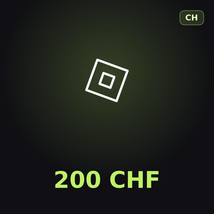 Подарочная карта Roblox 200 CHF (Швейцария)